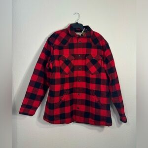 NWT Schaefer Outfitter, Red & Black HURON SHIRT JACKET, Size XL